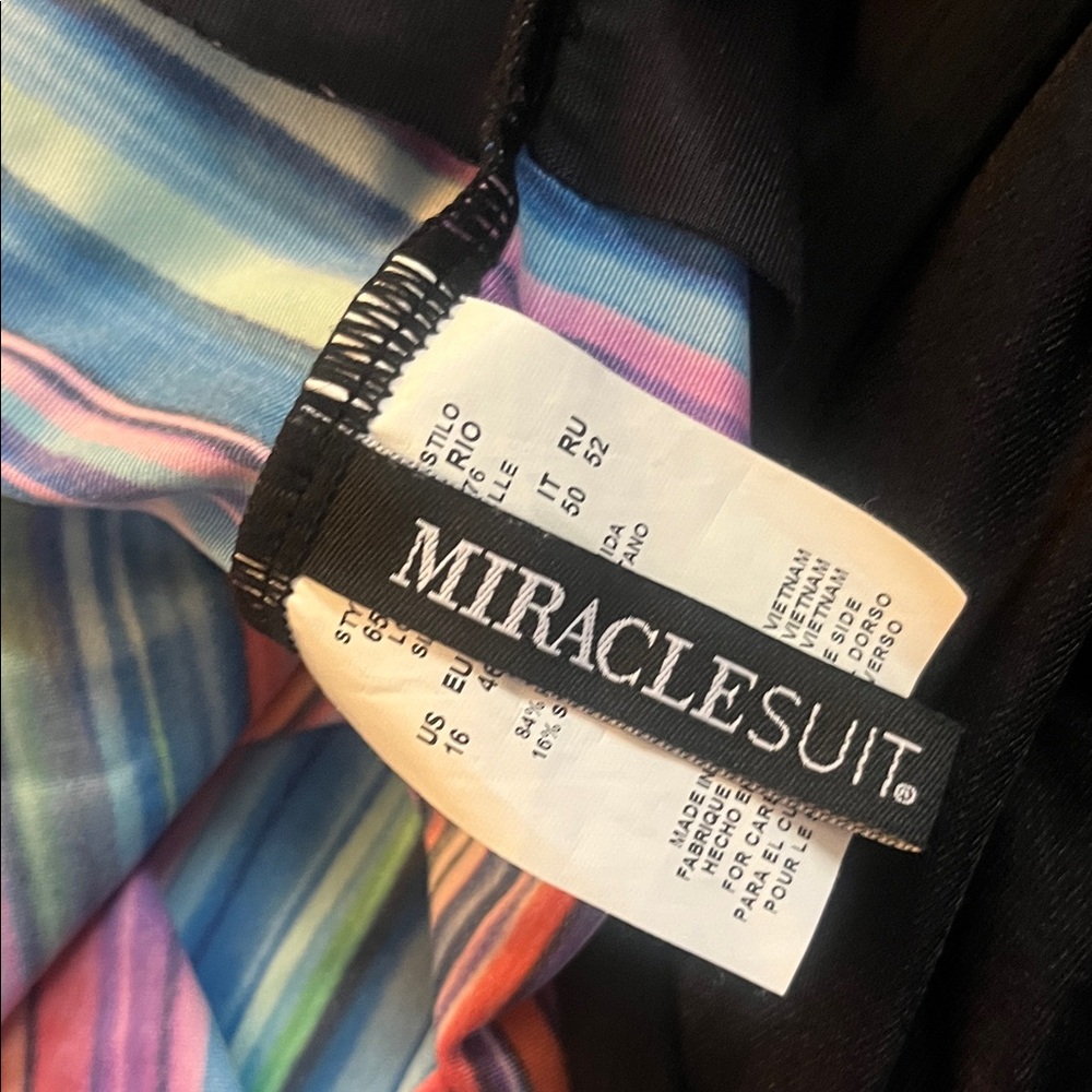 Miraclesuit Multicolor Striped Swim Tankini Top - Picture 2 of 4